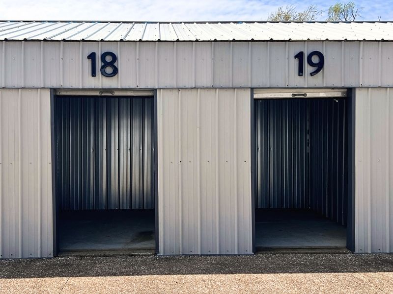 8×10 Drive-Up Storage Unit – One Box Storage Evansville 8×10 drive-up storage unit interior at One Box Storage in Evansville, IN – 80 sq ft